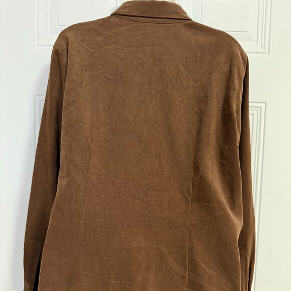 Talbots Women’s Stretch Fall Vibes Blouse Brown Medium Goblincore SZ Medium - Picture 3 of 8
